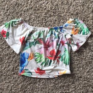 Floral crop top M